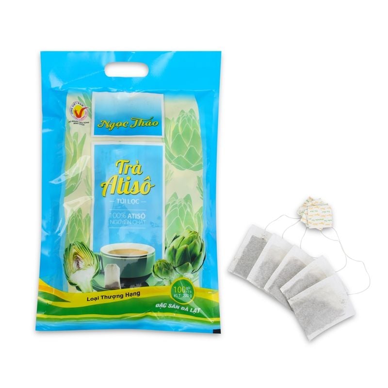 Gói Trà Atiso Túi Lọc Ngọc Thảo loại Thượng Hạng - 100 túi (gói xanh dương)