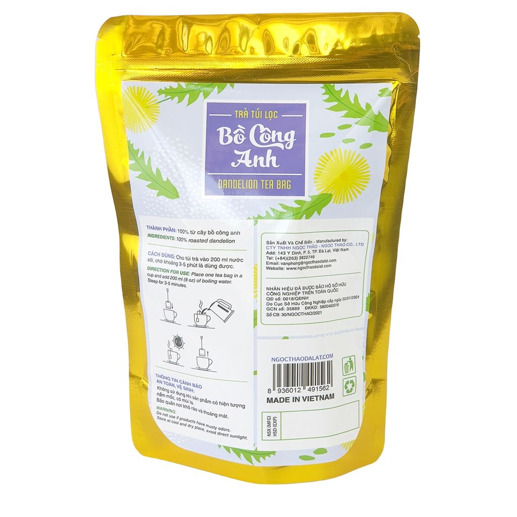 Gói Trà Bồ Công Anh Túi Lọc Ngọc Thảo l 50 túi