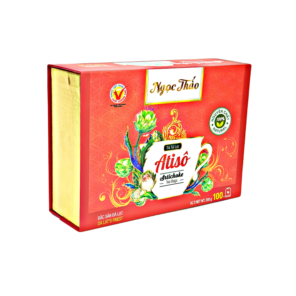 Hộp Trà Atiso Túi Lọc Ngọc Thảo loại Cao Cấp - 100 túi lọc