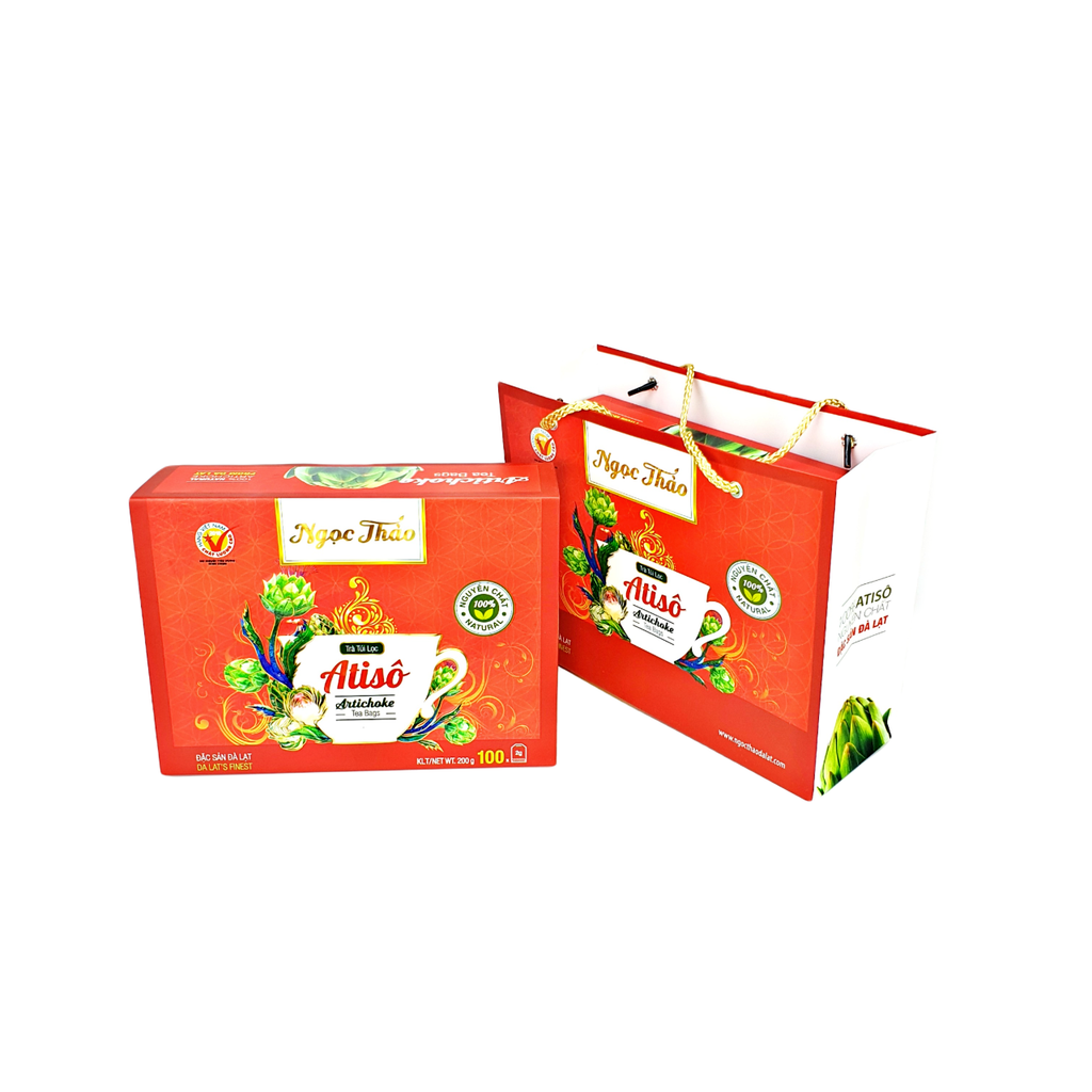 Hộp Trà Atiso Túi Lọc Ngọc Thảo loại Cao Cấp - 100 túi lọc