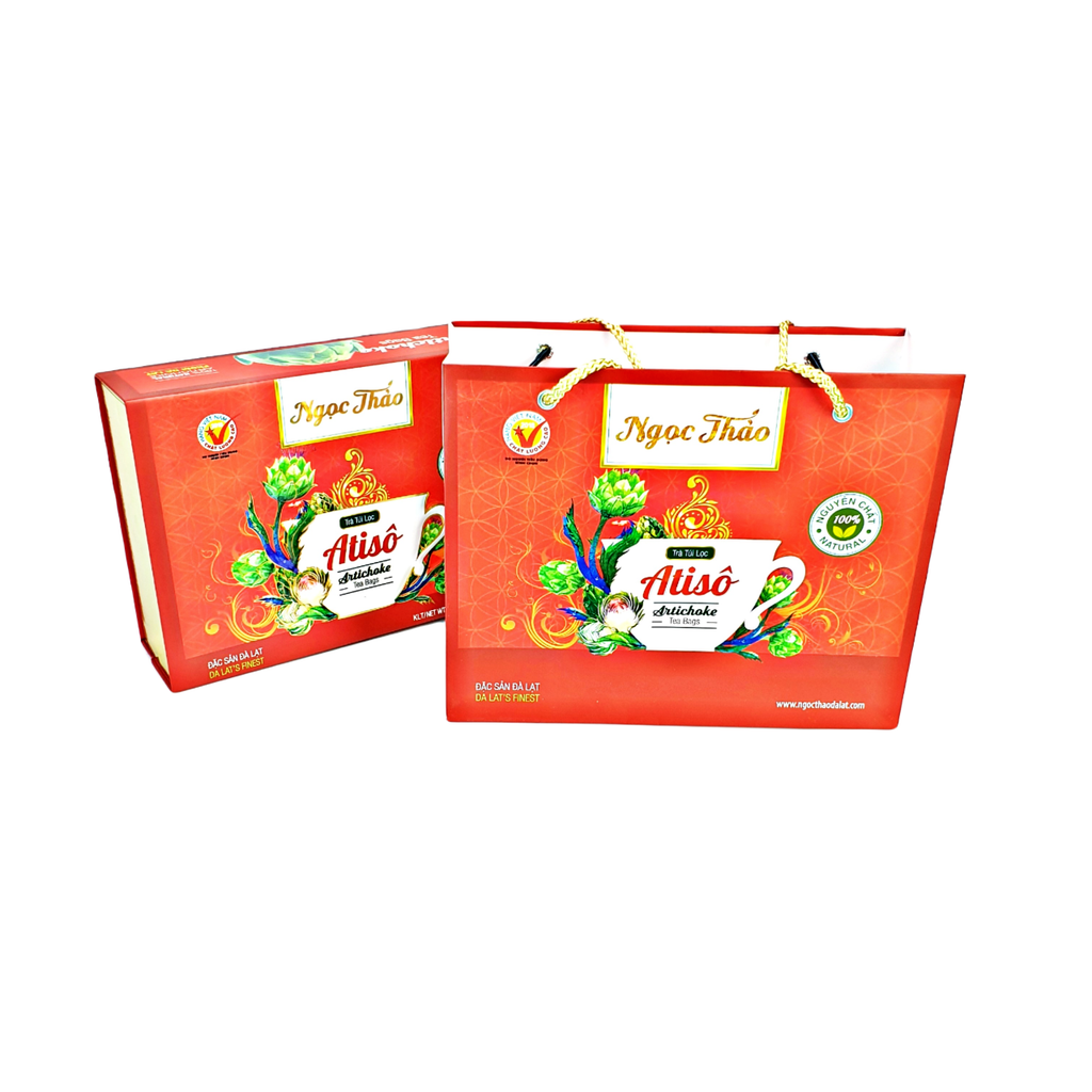 Hộp Trà Atiso Túi Lọc Ngọc Thảo loại Cao Cấp - 100 túi lọc