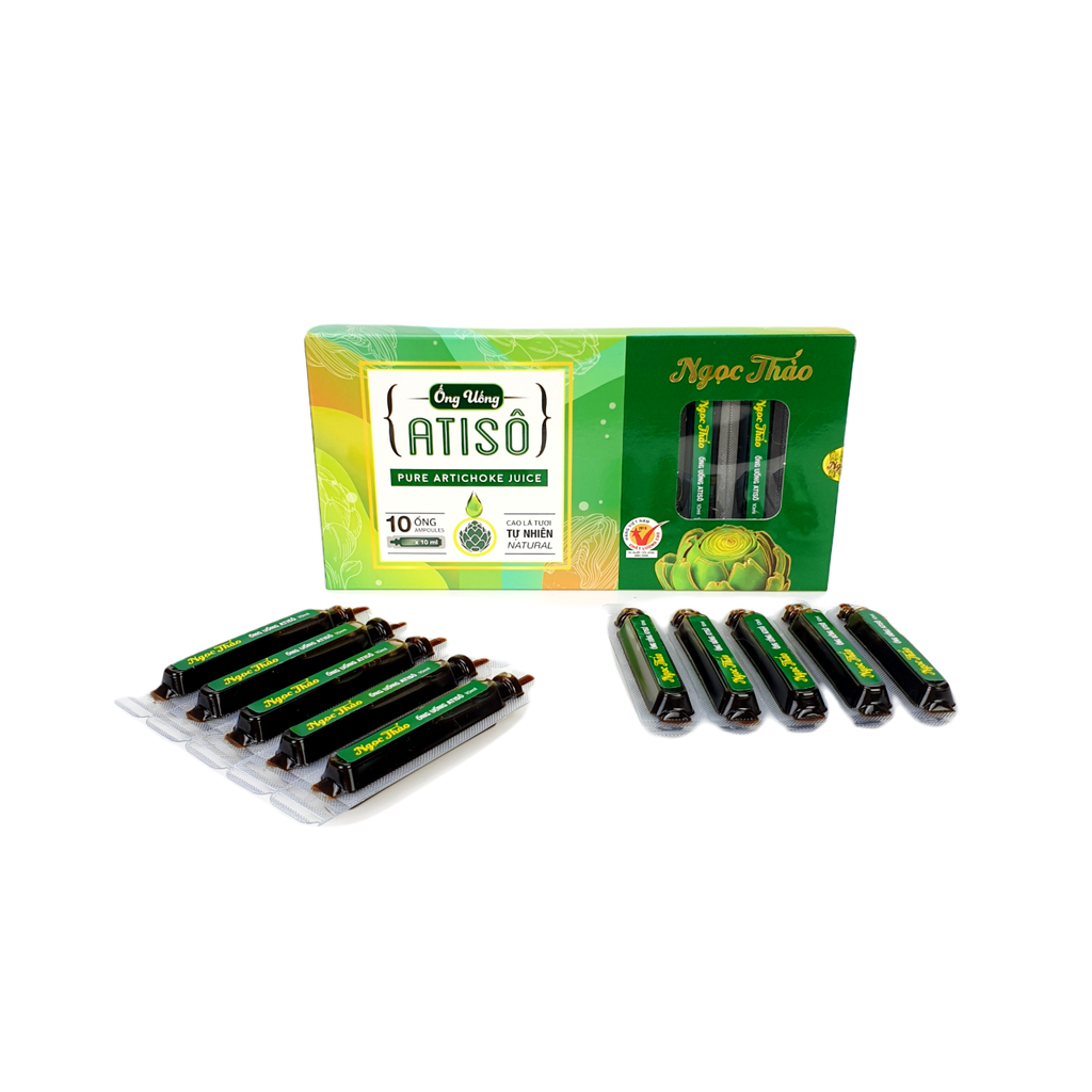 Hộp Cao Nước Atiso lá tươi uống liền Ngọc Thảo - 10 ống 10ml