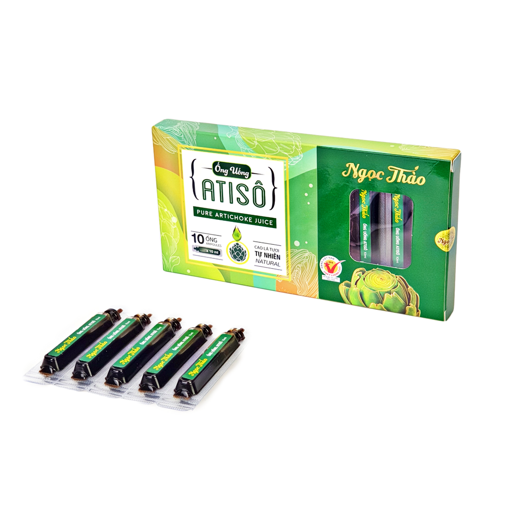 Hộp Cao Nước Atiso lá tươi uống liền Ngọc Thảo - 10 ống 10ml