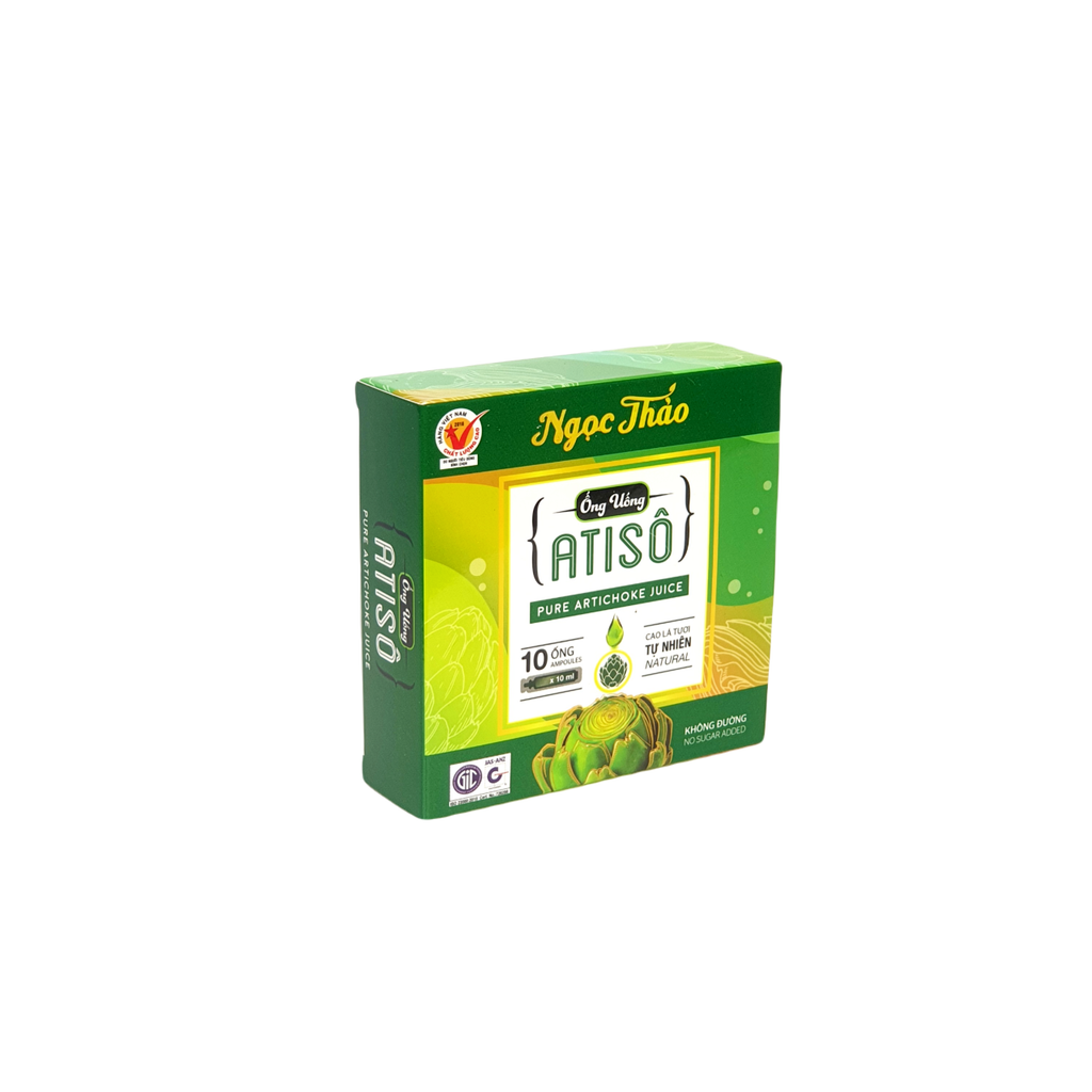 Hộp Cao Nước Atiso lá tươi uống liền (loại không đường) Ngọc Thảo - 10 ống 10ml