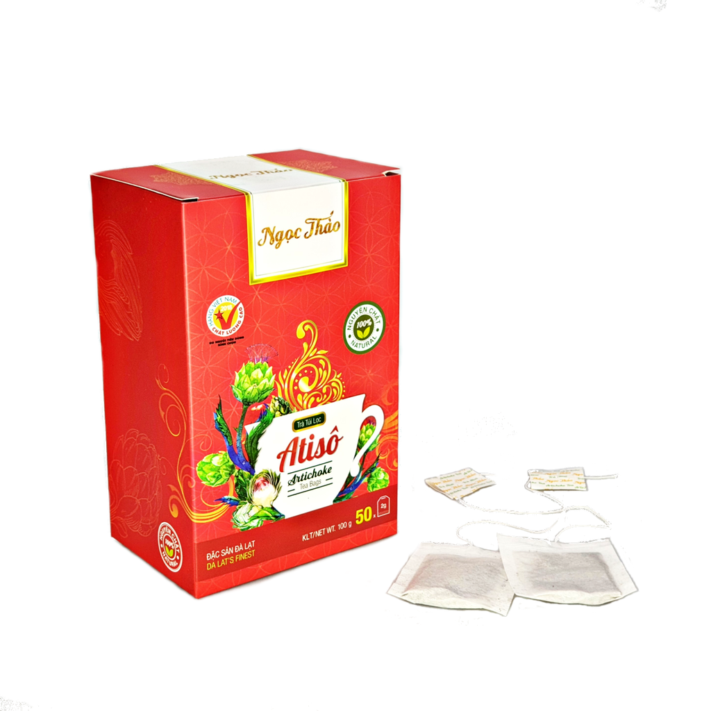 Hộp Trà Atiso Túi Lọc Ngọc Thảo loại Thượng Hạng - 50 túi