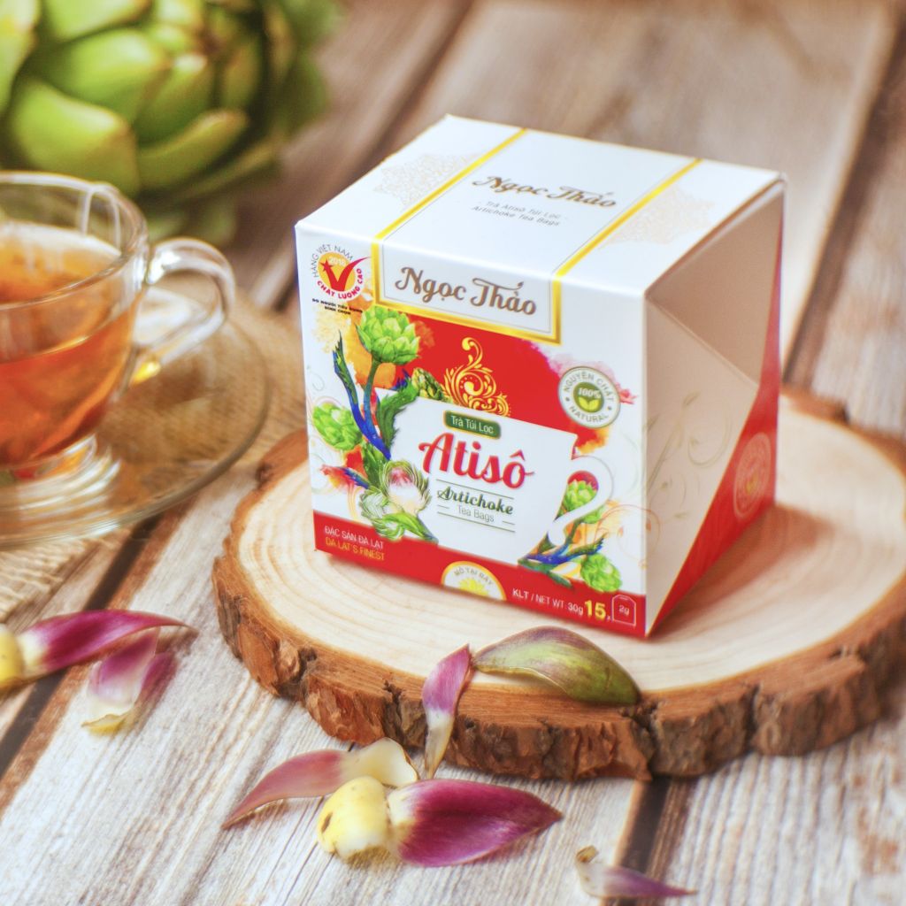 Hộp Trà Atiso Túi Lọc Ngọc Thảo loại Cao Cấp - 15 túi lọc