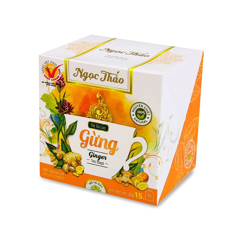 Hộp trà Gừng 15 túi lọc - Ngọc Thảo