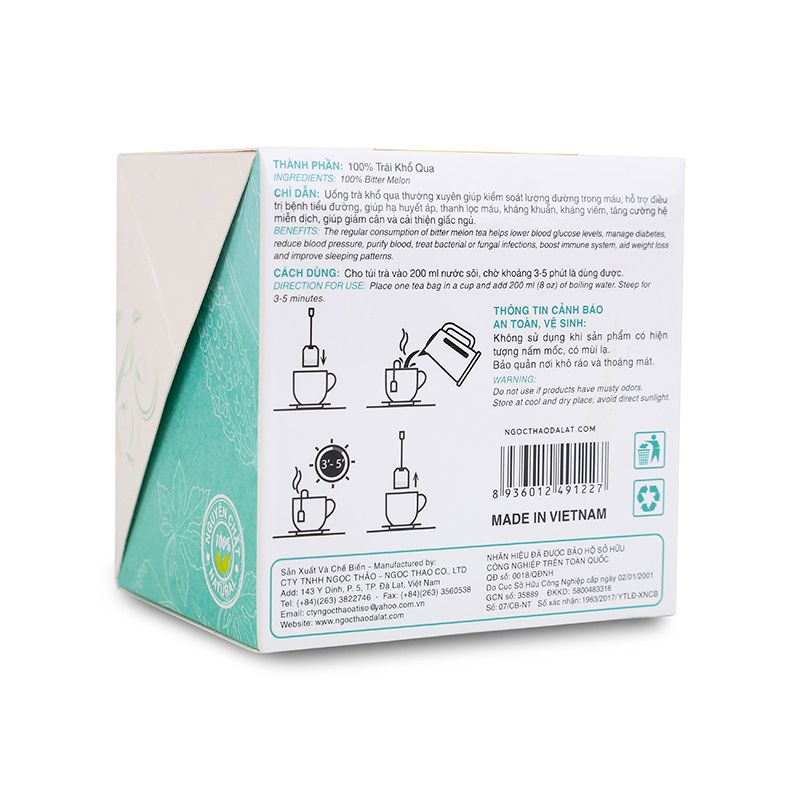 Hộp trà Khổ qua 15 túi lọc - Ngọc Thảo