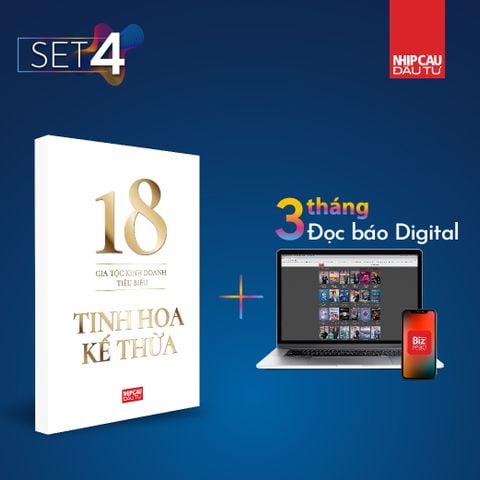  Set 4: Ấn Bản 18 Gia Tộc Kinh Doanh Tiêu Biểu + 3 tháng Nhịp Cầu Đầu Tư Digital Magazine 