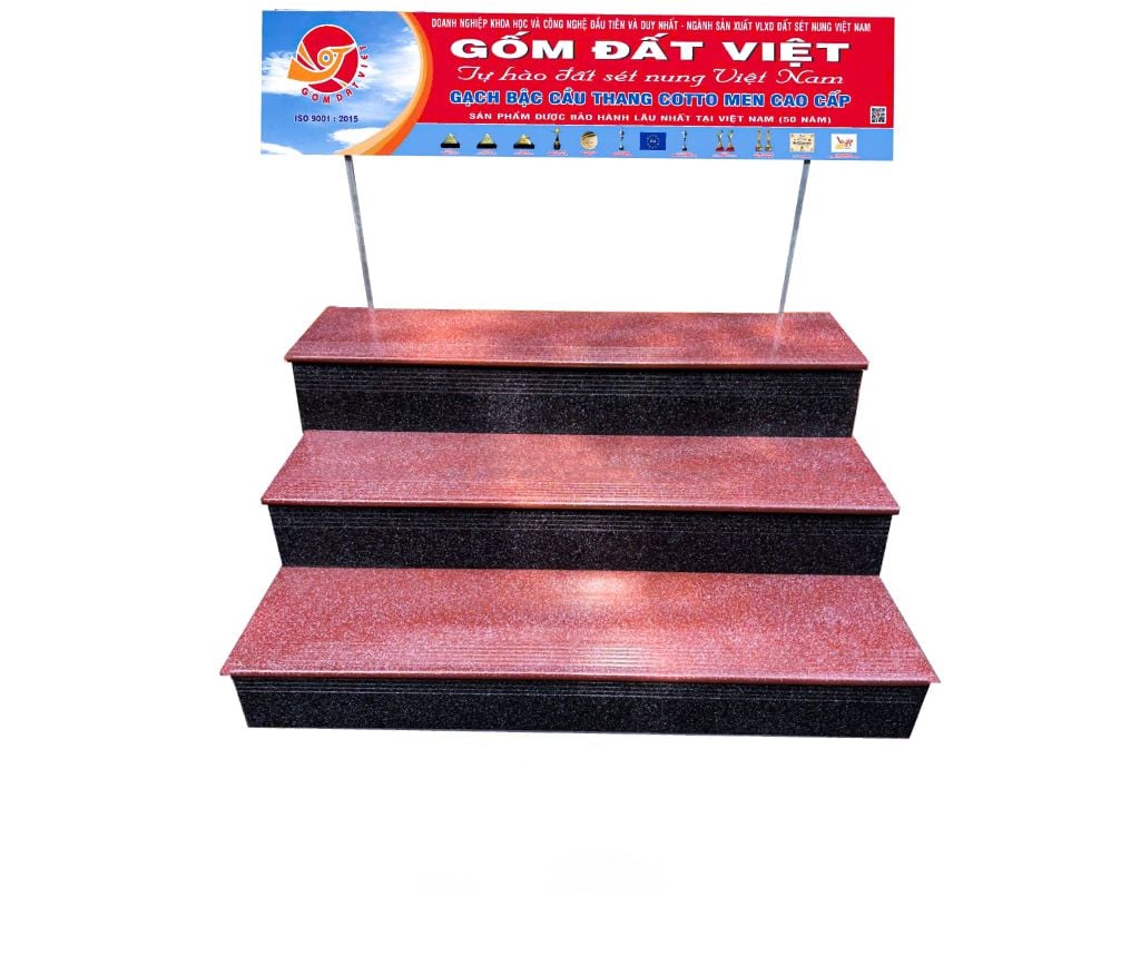 BẬC CẦU THANG COTTO GRANITE - ĐỎ CHẤM BI TRẮNG