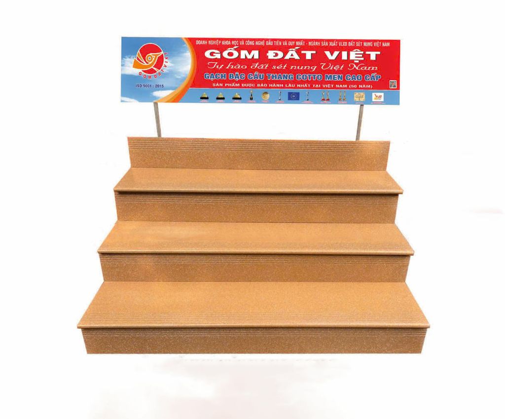 BẬC CẦU THANG COTTO GRANITE - VÀNG CHẤM BI TRẮNG