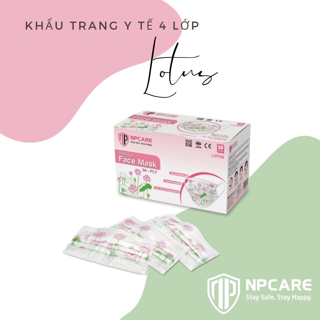  Khẩu trang y tế 4 lớp Lotus (H/50c) 