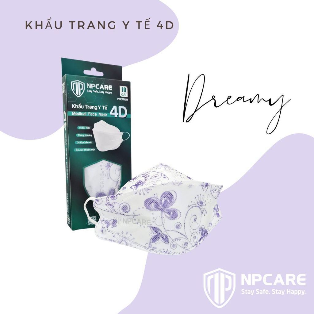  Khẩu trang y tế 4D (KF94) Dreamy (H/10c) 