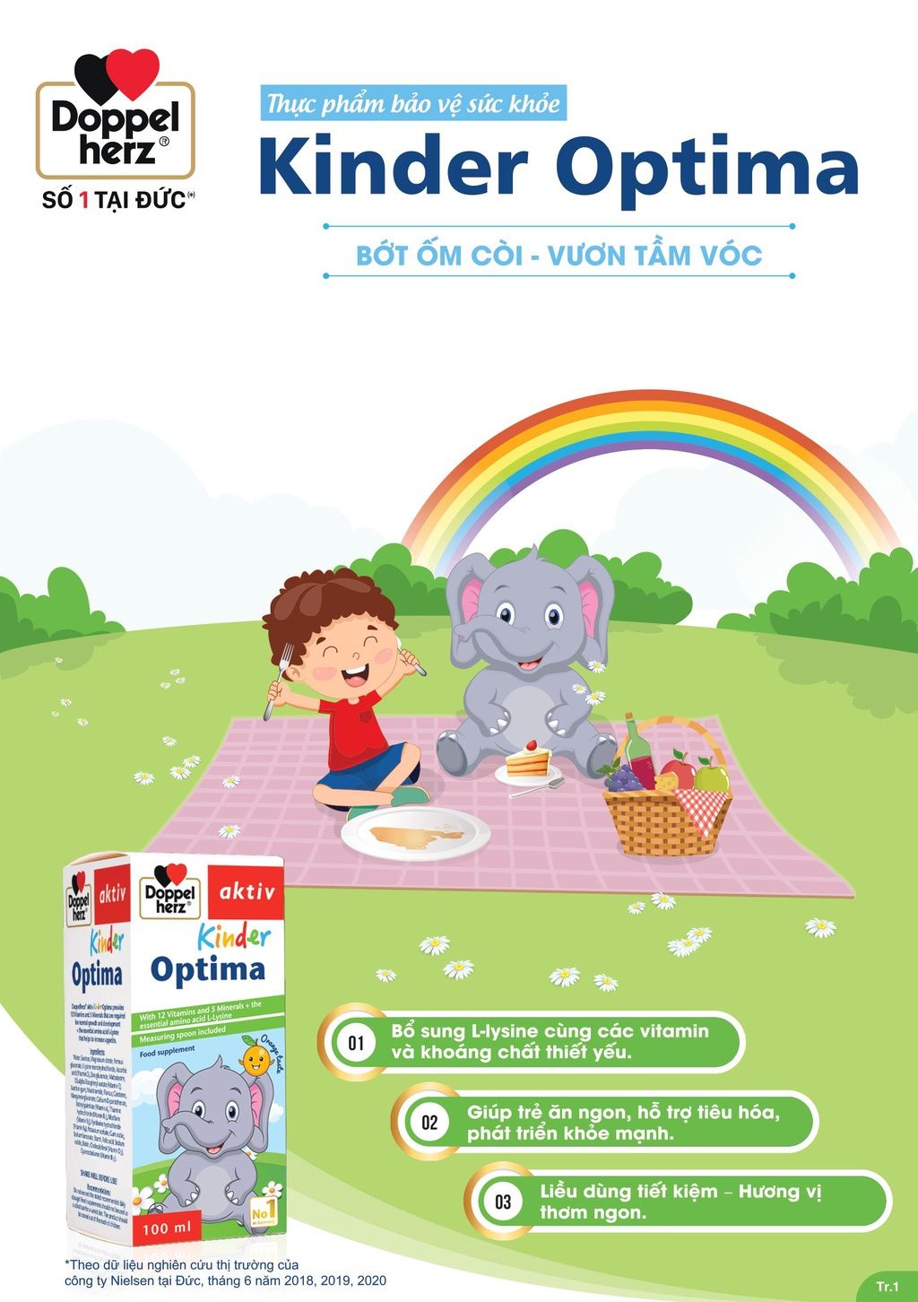  Siro ăn ngon, cải thiện tầm vóc cho bé Doppelherz Aktiv Kinder Optima (Chai 100ml) [DOPPELHERZ] 
