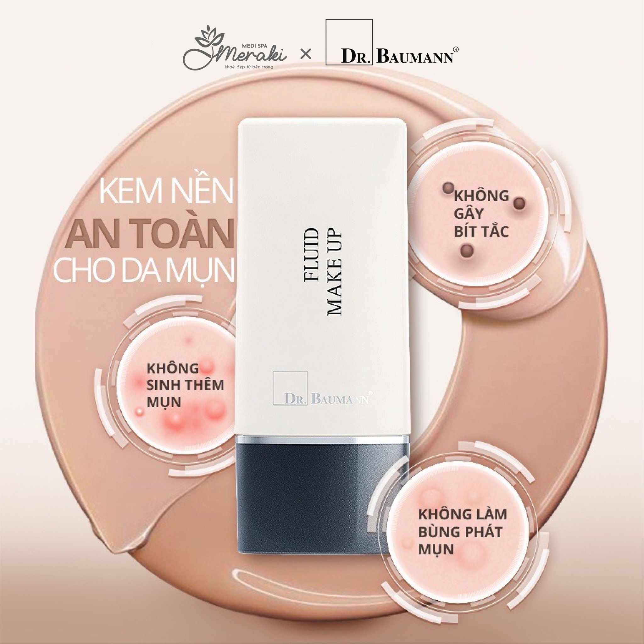  Kem Nền Không Chứa Dầu Dr. Baumann Fluid Make Up 30ml [DR.BAUMANN MAKEUP] 