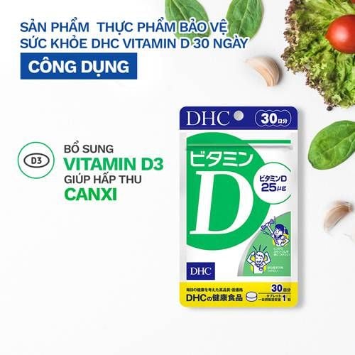  Viên uống bổ sung vitamin D DHC Vitamin D 30 viên (30 ngày) [DHC] 