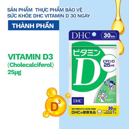  Viên uống bổ sung vitamin D DHC Vitamin D 30 viên (30 ngày) [DHC] 