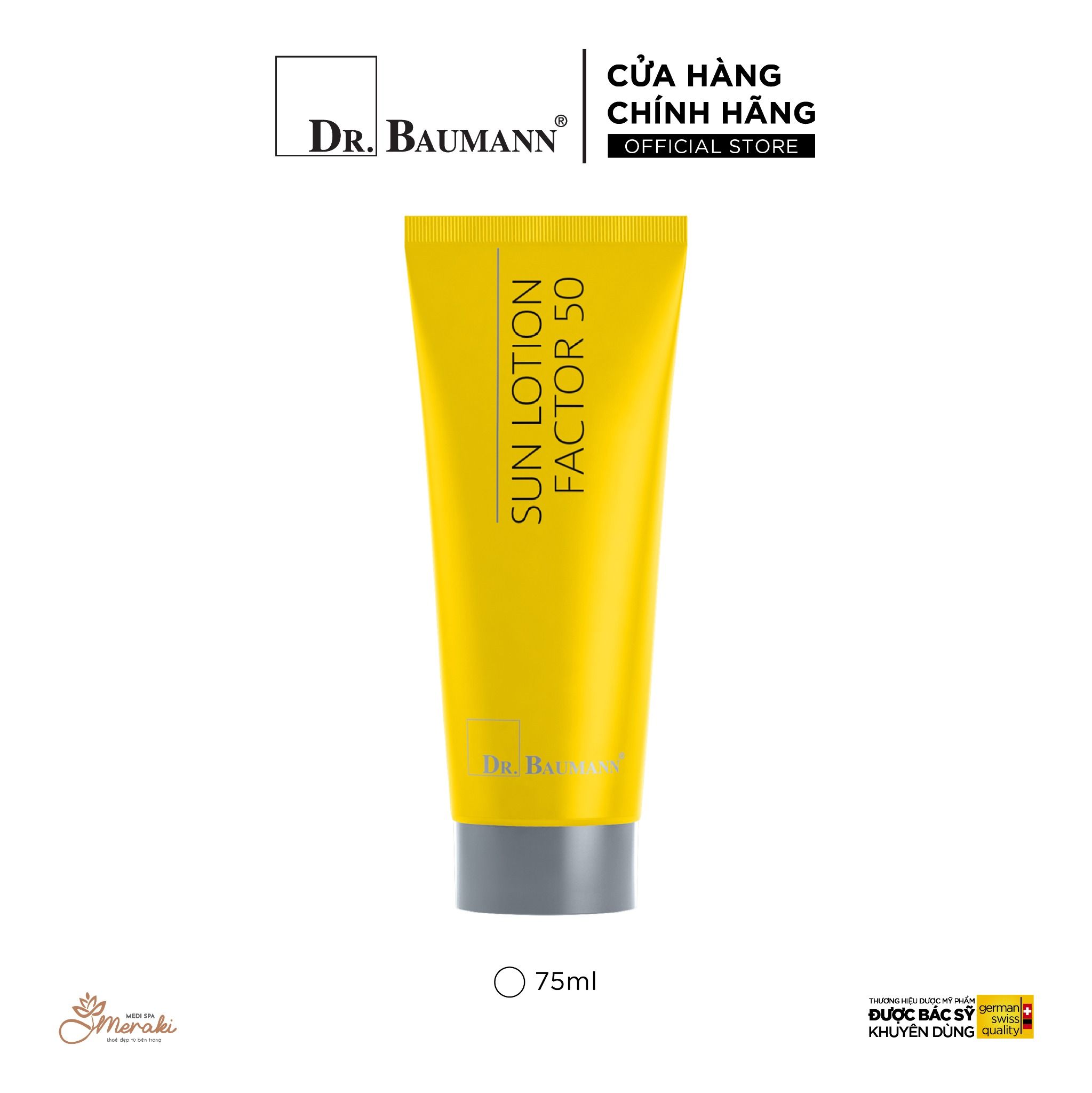  Kem Chống Nắng Hóa Học x Vật Lý Thuần Chay Dr. Baumann Sun Lotion Factor 50 [DR.BAUMANN] 