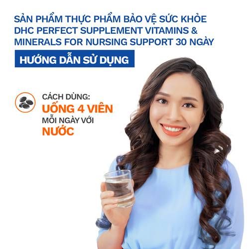  Viên uống DHC Perfect Supplement Vitamins & Minerals for Nursing Support – Bổ Sung DHA Và Vitamin Cho Cơ Thể 30 ngày [DHC] 