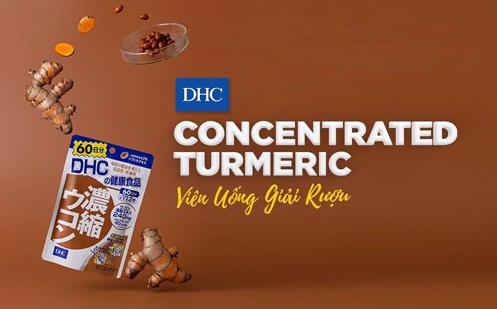  Viên uống tinh chất nghệ Cô Đặc DHC giúp bảo vệ sức khỏe khỏi độc tố từ rượu bia, thải độc gan gói 60 viên (30 ngày) và gói 180 viên (90 ngày) [DHC] 