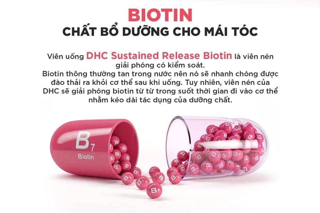  Viên uống DHC Biotin ngăn rụng tóc, hỗ trợ mọc tóc Biotin gói 30 viên (30 Ngày) [DHC] 