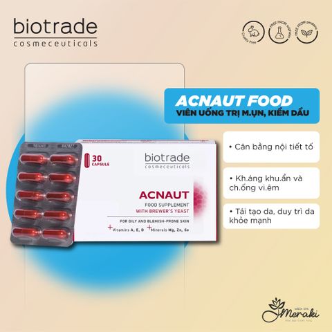  VIÊN UỐNG ĐẸP DA HỖ TRỢ MỤN ACNAUT FOOD SUPPLEMENT [BIOTRADE] 