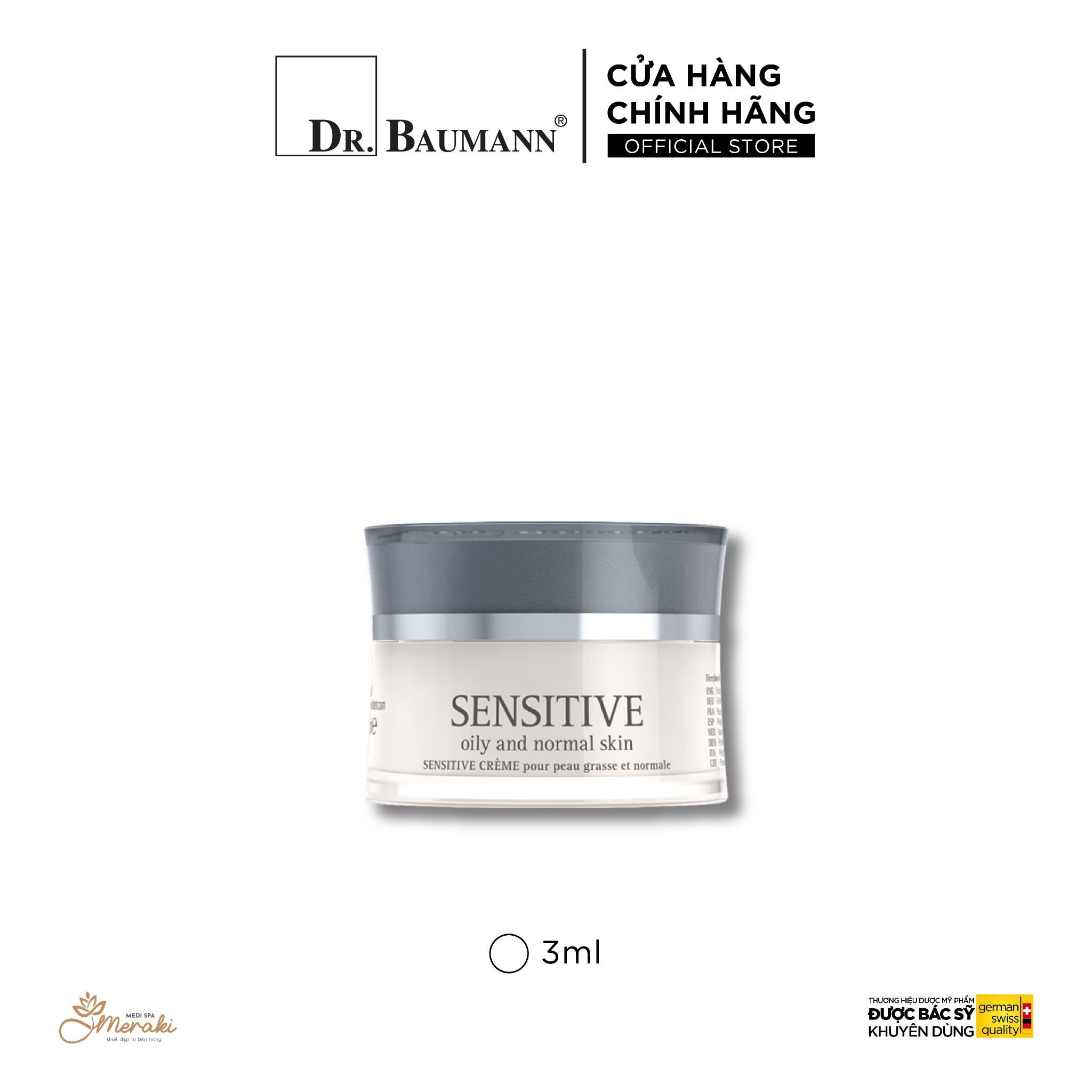  Kem Dưỡng Bảo Vệ SENSITIVE Oily and Normal Skin [DR.BAUMANN] 
