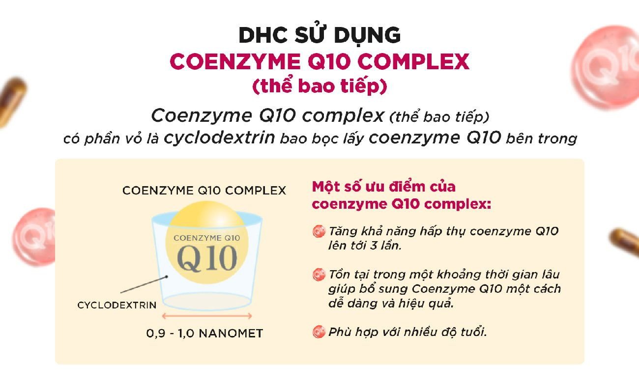  Viên uống chống lão hóa da DHC Nhật Bản Coenzyme Q10 60 viên (30 ngày) và 180 viên (90 ngày) [DHC] 