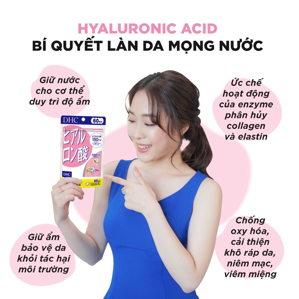  Viên uống Cấp Nước DHC Hyaluronic Acid giúp giữ ẩm, tăng độ đàn hồi cho da gói 60 viên (30 ngày) [DHC] 
