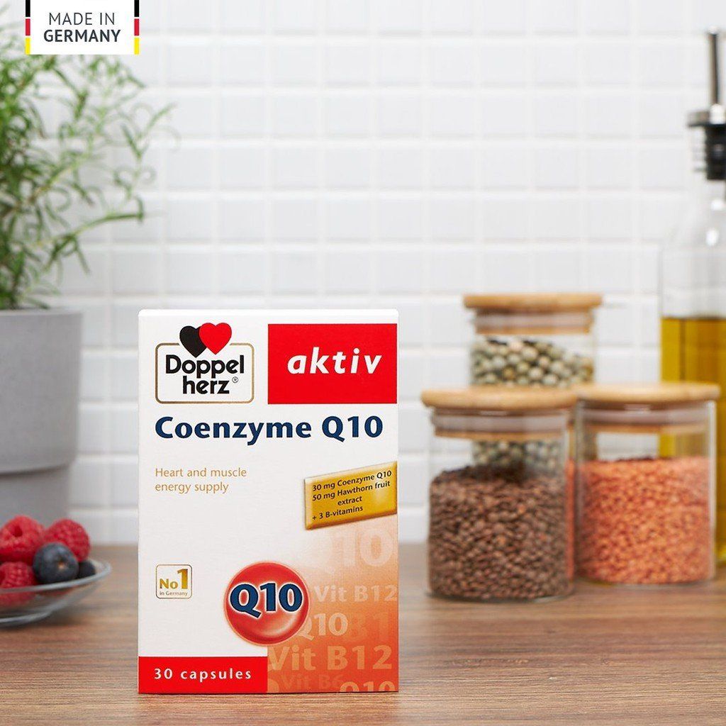  [TPCN Nhập Khẩu] Viên uống bổ tim mạch, điều hòa huyết áp Doppelherz Aktiv Coenzyme Q10 (Hộp 30 viên) [DOPPELHERZ] 