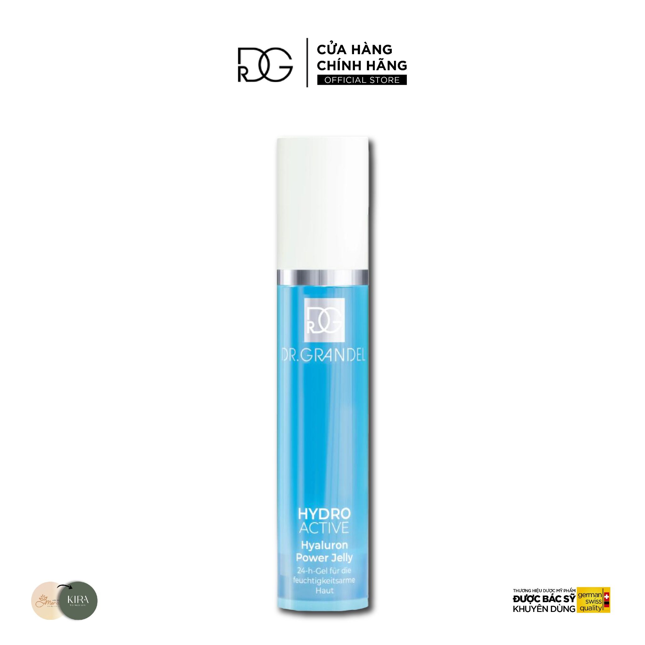  [DR.GRANDEL] Gel Dưỡng 24h Cấp Ẩm, Làm Mát tức thì cho Da Khô rát Dr. Grandel Hyaluron Power Jelly 50ml 