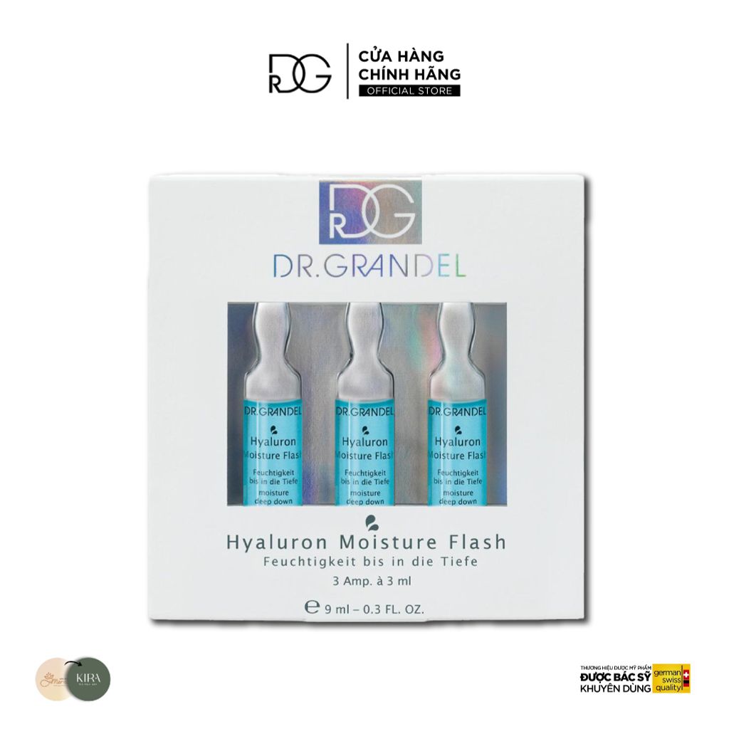  [DR.GRANDEL] Tinh chất Dưỡng ẩm Chuyên sâu Chiết xuất Vi tảo xanh Dr. Grandel Ampoules HYALURON MOISTURE FLASH 9ml 