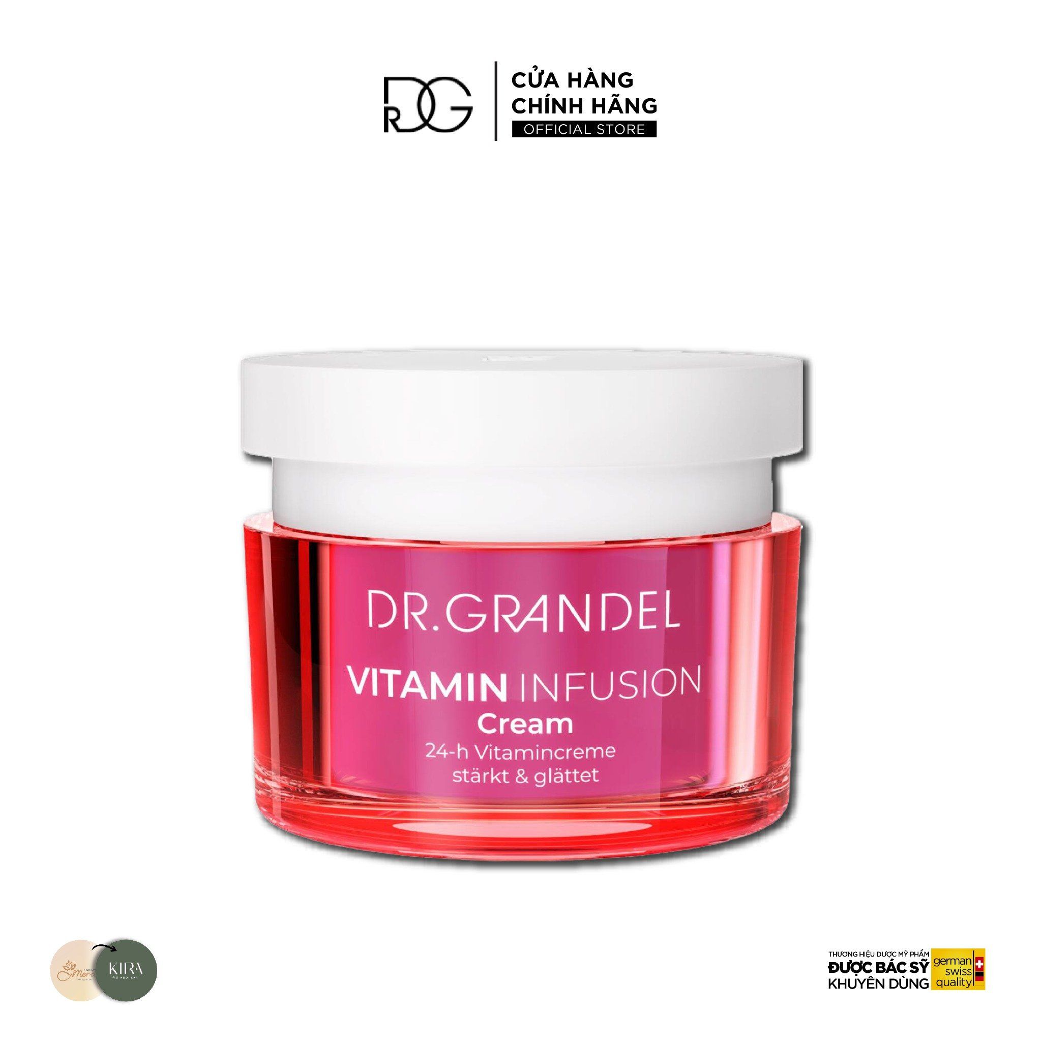  [DR.GRANDEL] Kem Dưỡng 24H Tăng cường Vitamin Làm Mịn và Sáng Da cho da khô và lão hóa Dr. Grandel Vitamin Infusion Cream 50ml 