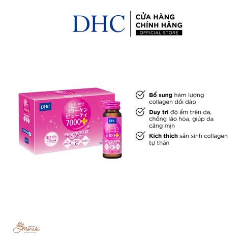  Nước uống Collagen DHC Nhật Bản hàm lượng 7000mg/lọ nuôi da căng mọng, ngăn ngừa thâm nám 10 lọ (1 hộp) [DHC] 