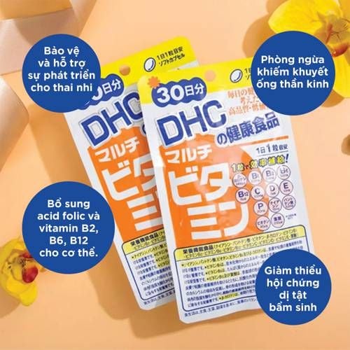  Viên uống cho mẹ bầu Folic Acid DHC Nhật Bản 30 viên (30 ngày) [DHC] 