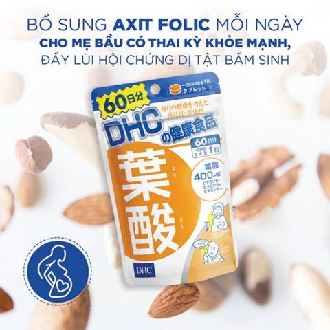  Viên uống cho mẹ bầu Folic Acid DHC Nhật Bản 30 viên (30 ngày) [DHC] 