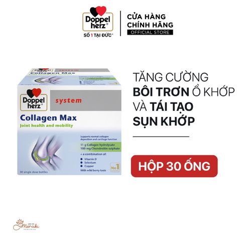  [TPCN Nhập Khẩu] Collagen thuỷ phân tăng độ linh hoạt của khớp Doppelherz Collagen Max (Hộp 30 ống) [DOPPELHERZ] 