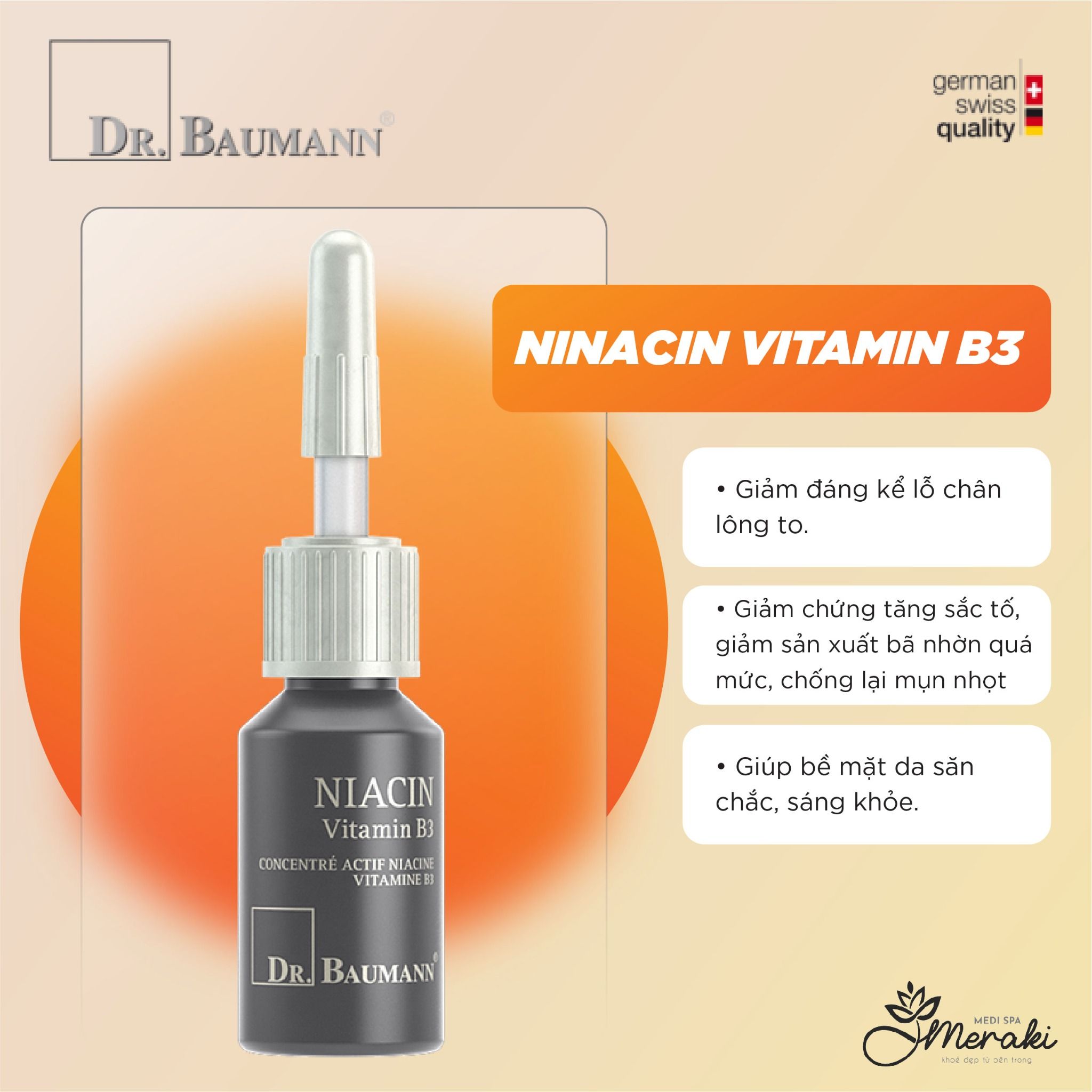  Tinh Chất NIACIN Vitamin B3 ALMPOULE 7ml [DR.BAUMANN] 