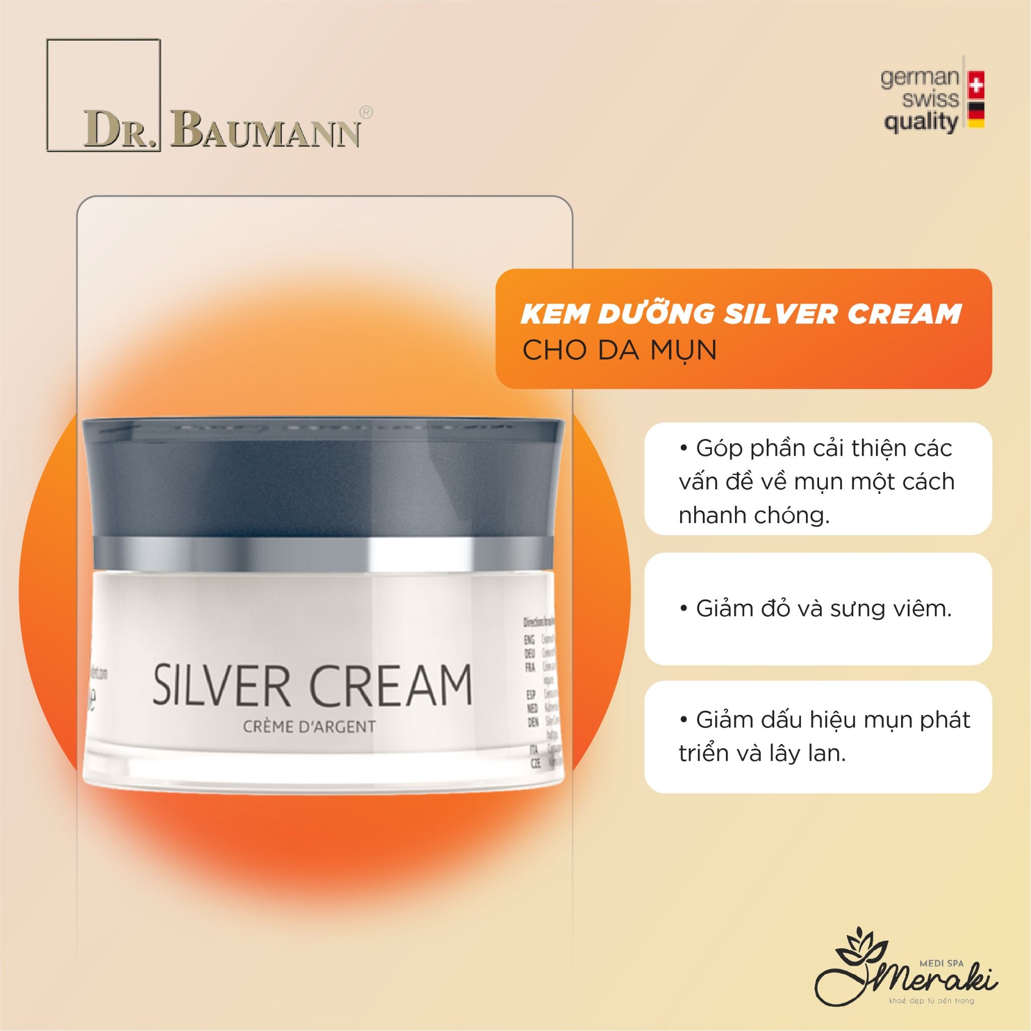  Kem dưỡng kháng viêm SILVER CREAM [DR.BAUMANN] 
