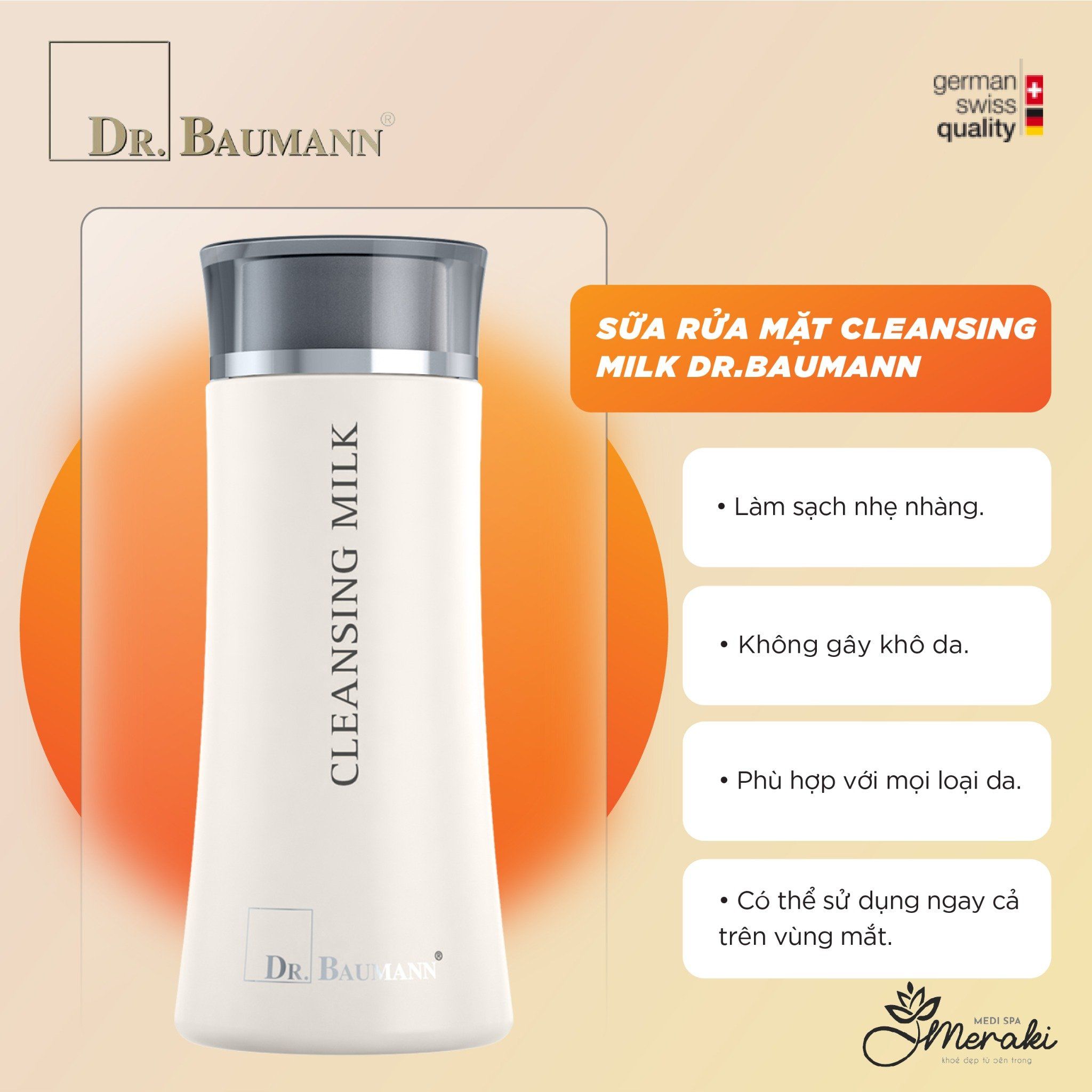  Sữa Rửa Mặt Cho Mọi Loại Da CLEANSING MILK [DR.BAUMANN] 