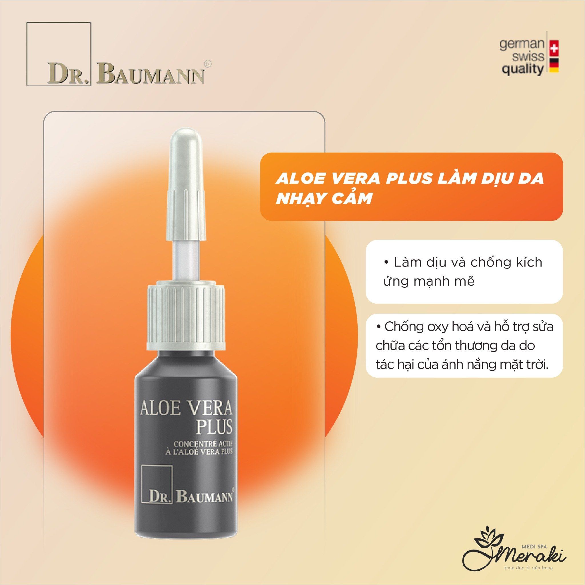  Tinh Chất Làm Dịu Da Nhạy Cảm ALOE VERA PLUS ALMPOULE 7ml [DR.BAUMANN] 