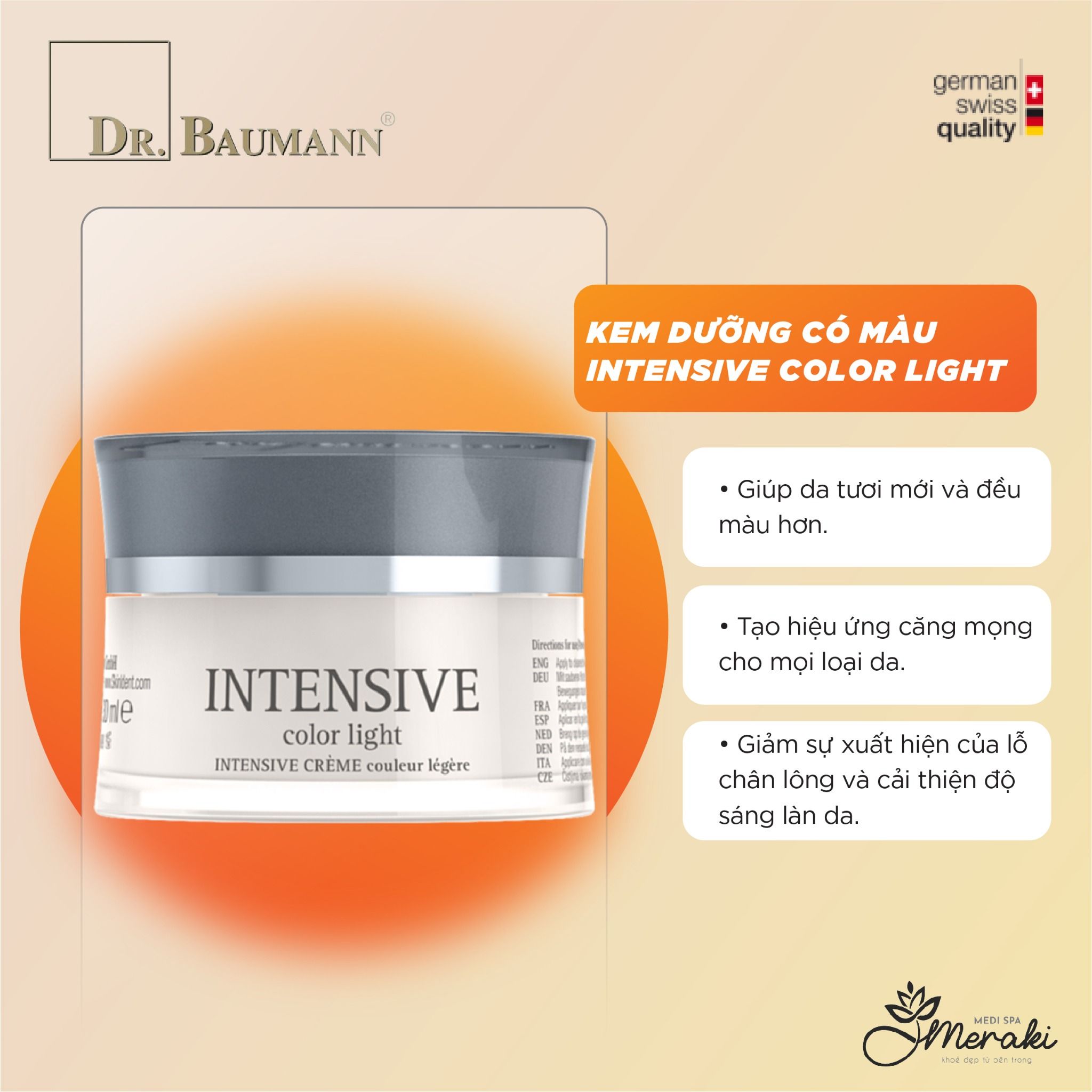  Kem Dưỡng Chuyên Sâu Có Màu INTENSIVE Color Light [DR.BAUMANN] 
