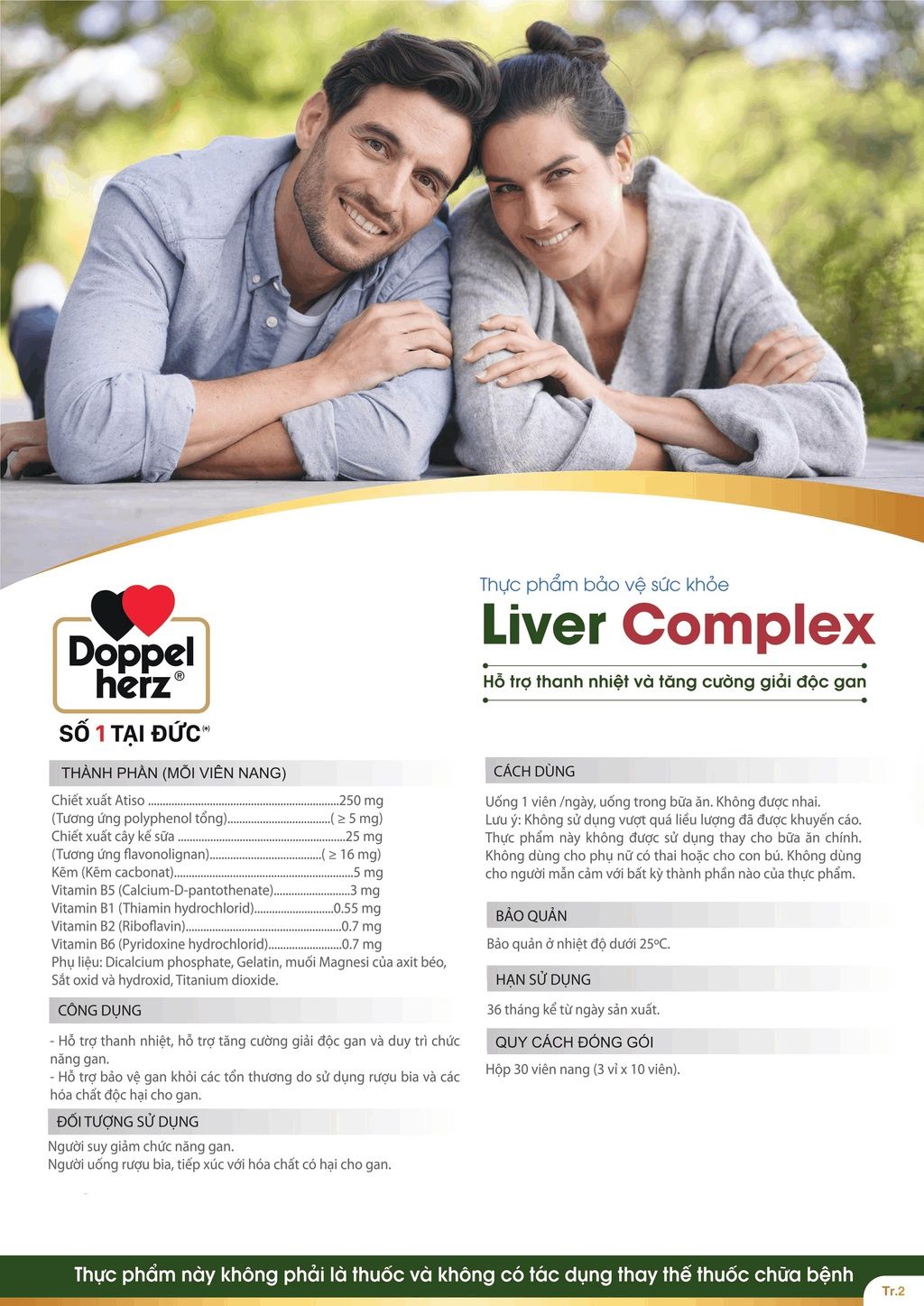  [TPCN Nhập Khẩu] Viên uống hỗ trợ giải độc gan, hạ men gan Doppelherz Aktiv Liver Complex (Hộp 30 viên) [DOPPELHERZ] 