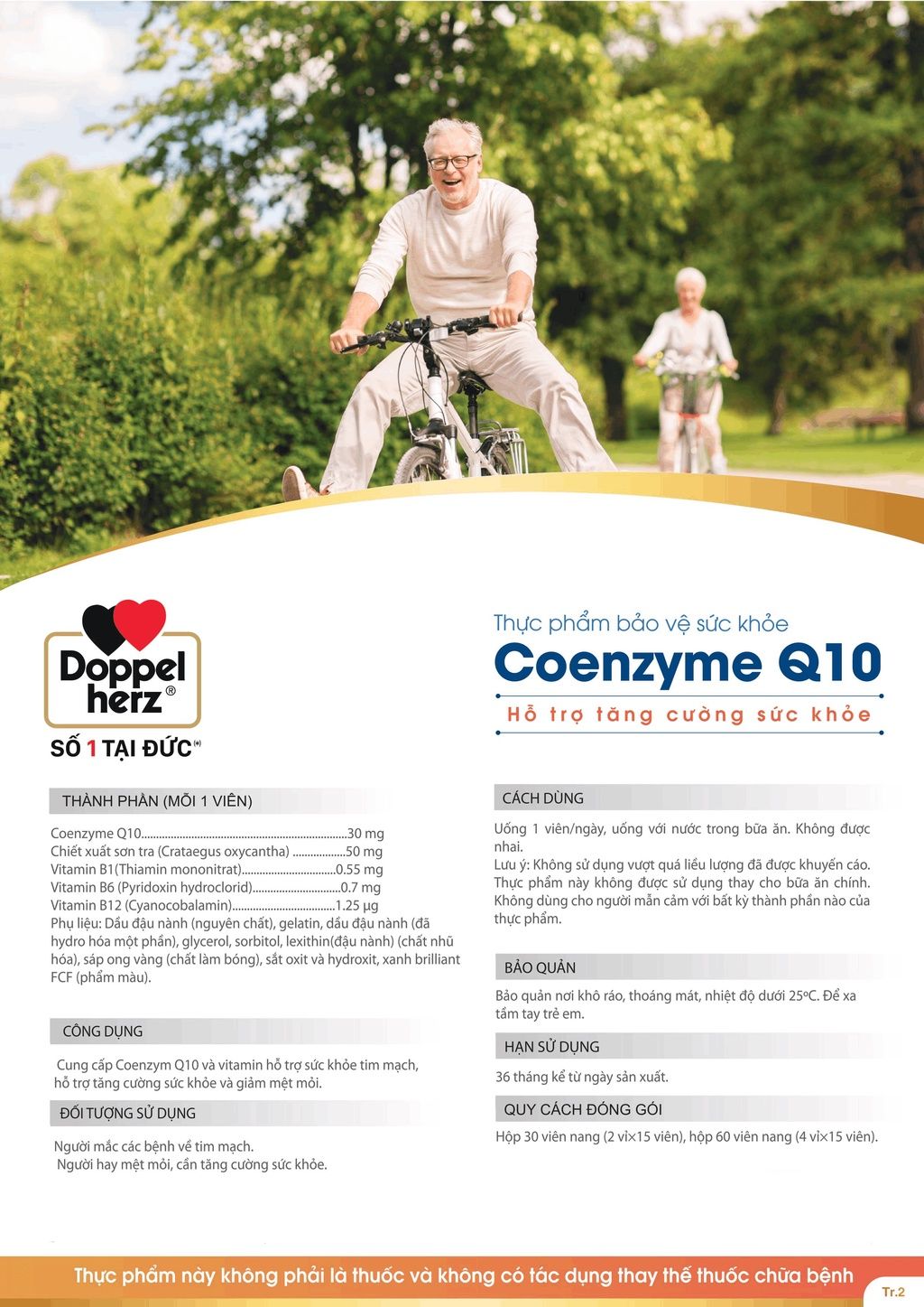  [TPCN Nhập Khẩu] Viên uống bổ tim mạch, điều hòa huyết áp Doppelherz Aktiv Coenzyme Q10 (Hộp 30 viên) [DOPPELHERZ] 
