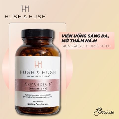  Skincapsule Brighten+ Viên Uống Sáng Da, Mờ Thâm Nám [HUSH & HUSH] 