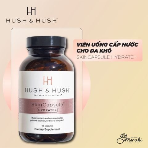  Skincapsule Hydrate+ Viên Uống Cấp Nước Cho Da Khô, Da Thiếu Nước [HUSH & HUSH] 