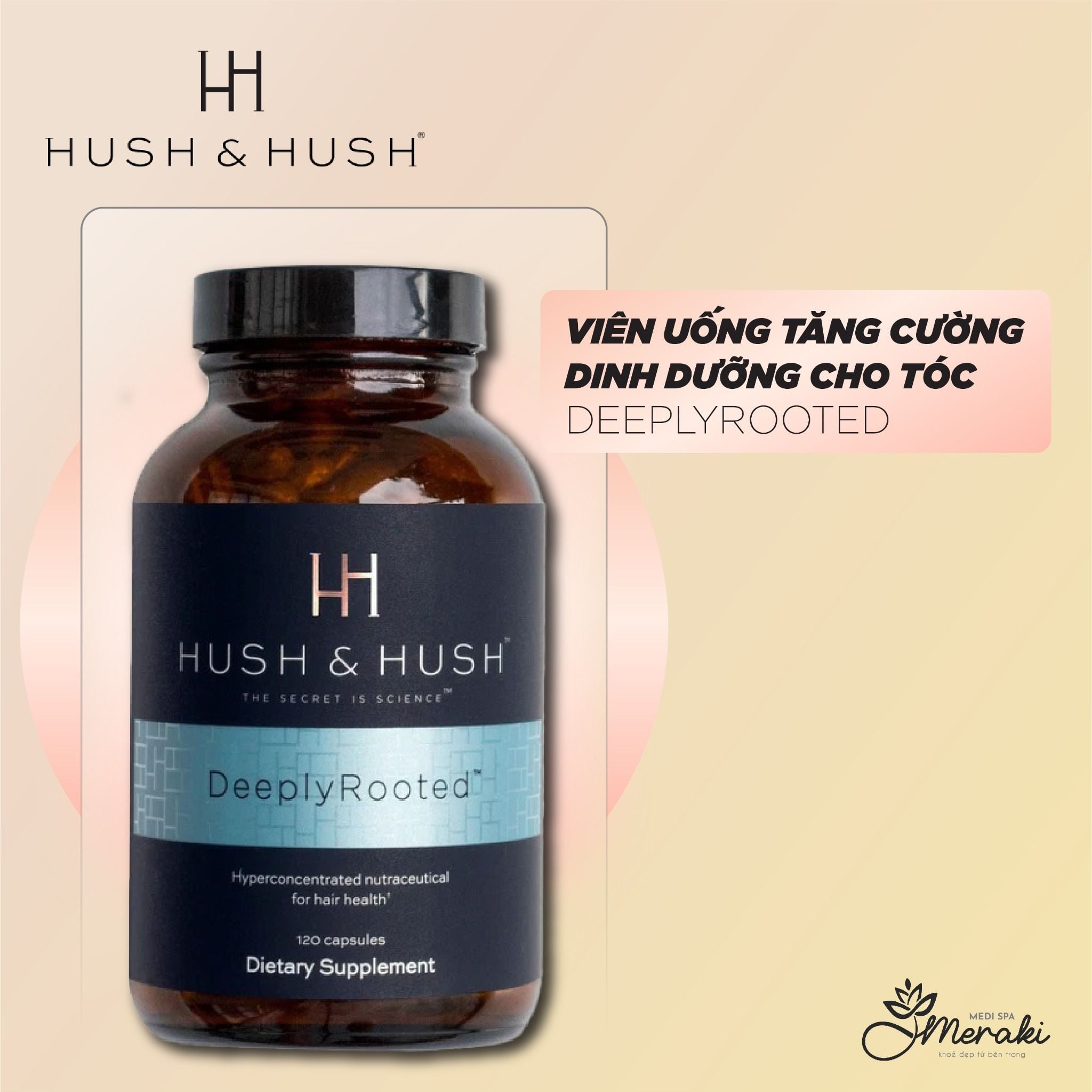  DeeplyRooted Viên Uống Tăng Cường Dinh Dưỡng Cho Tóc [HUSH & HUSH] 