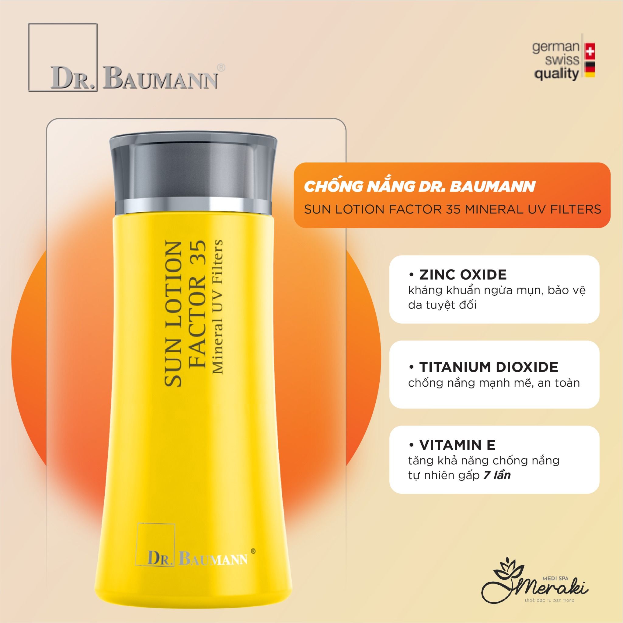  Chống Nắng Dr. Baumann Sun Lotion Factor 35 Mineral UV Filters [DR.BAUMANN] 