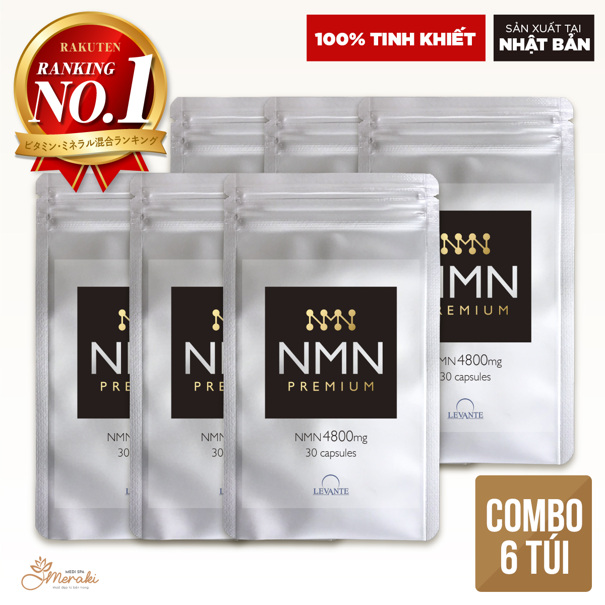  Thực phẩm bổ sung Levante NMN cao cấp - Thực phẩm bổ sung nội địa Made in Japan [NMN] 
