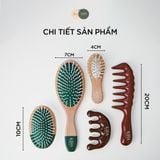  Lược Gỡ rối, Massage, Tránh Rụng Tóc - Tóc Mây Má Đào - KIRA GUASHA 